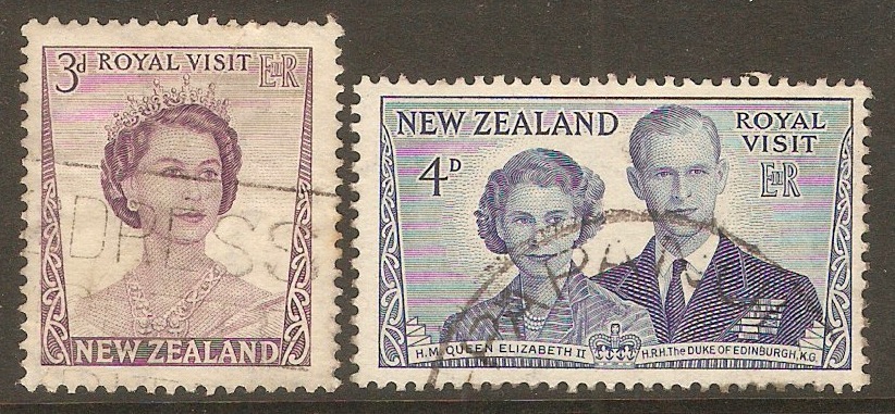New Zealand 1953 Royal Visit Set. SG721-SG722.
